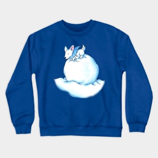 A Fluffball on a Snowball Crewneck Sweatshirt